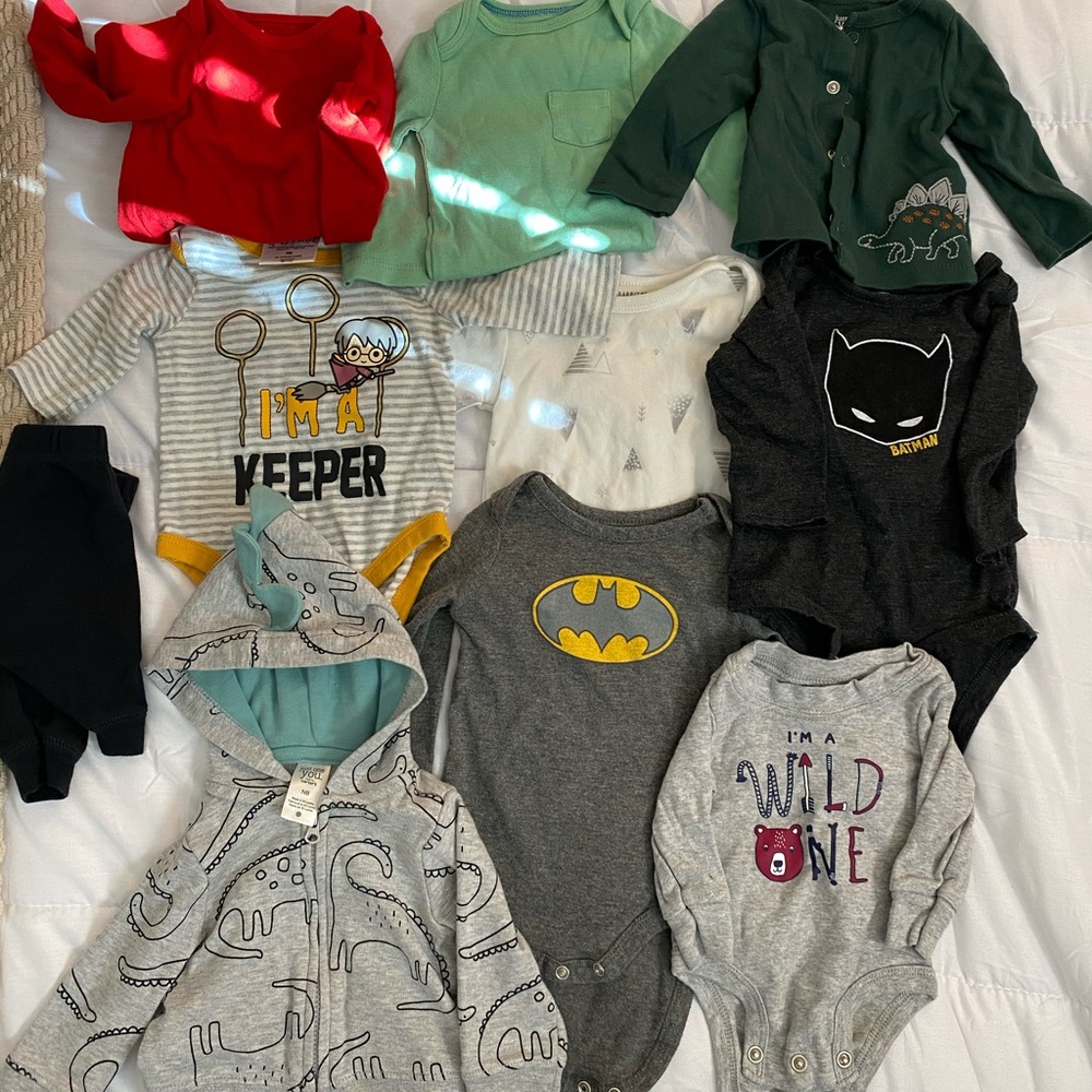 Baby Boy New Born to 3 Months onesies & jackets